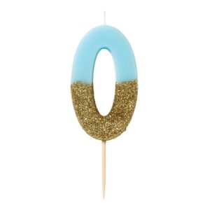 Blauwe glitterkaars #0 Talking Tables