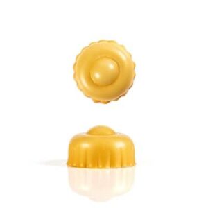 Kroontje kerstbal in goud 2cm 4/set