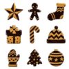 Kerstassortiment in chocolade 3cm 9/set