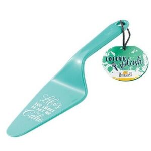 Taartschep turquoise Life's too short to say no to cake