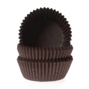 Cupcake cups mini bruin 35x23mm (60stuks)