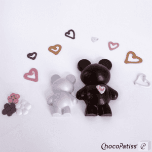 Holvorm kleine beer (half) Chocopatiss