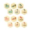 Lentefeest 3,8 cm 3/set chocolade (blauw)