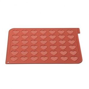 Siliconen Bakmat Macarons Hartmodel 30x40cm / 42 macarons Silikomart