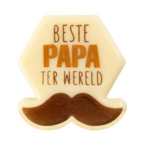 Beste papa ter wereld (chocolade) 38mm 2/set