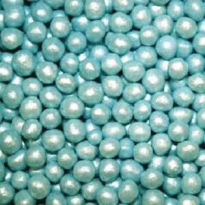 Suikerdecoratie zachte blauwe parels 50g