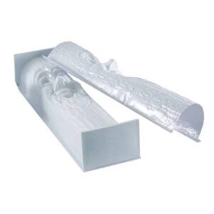 Harde plastic mal kerststronk 370x90x70 mm (+ 10 paar oogjes)