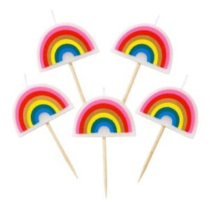 Regenboogkaarsjes (5 stuks)