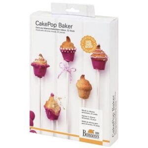 Siliconen vorm voor cakepops in de vorm van cupcakes (22 stuks) Birkmann