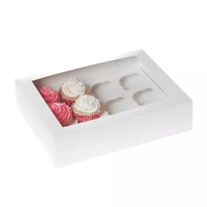 Cupcake box voor 12 cupcakes wit