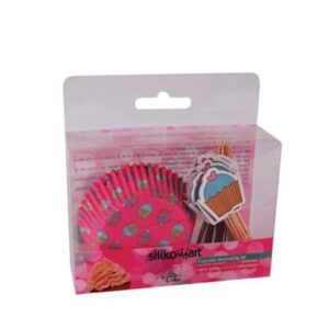 Cupcake cups met prikker Cupcakes 50x33mm (24 stuks)