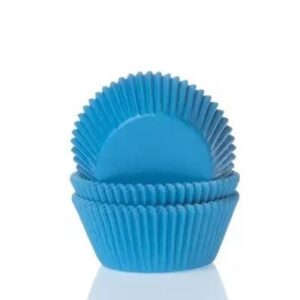 Cupcake cups Cyaan 50x33mm (50 stuks)