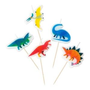 Dinosaurus kaarsjes (5 stuks) Talking Tables