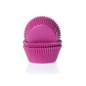 Cupcake cups mini fuchsia 35x23mm (60stuks)