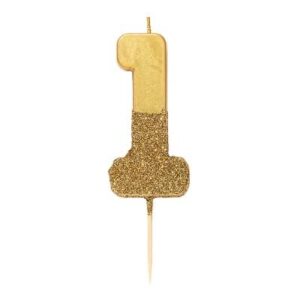 Gouden glitterkaars #1 Talking Tables