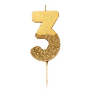 Gouden glitterkaars #3 Talking Tables