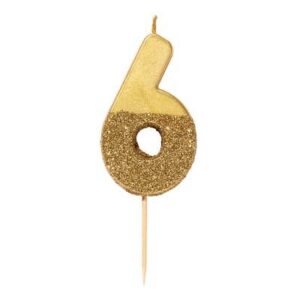 Gouden glitterkaars #6 Talking Tables