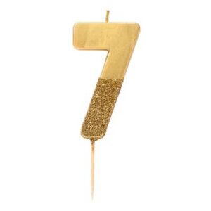 Gouden glitterkaars #7 Talking Tables