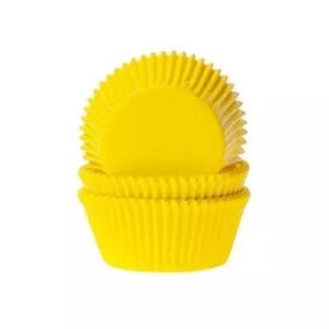 Cupcake cups Geel 50x33mm (50 stuks)