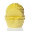 Cupcake cups mini geel 35x23mm (60stuks)