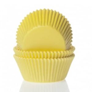 Cupcake cups mini geel 35x23mm (60stuks)