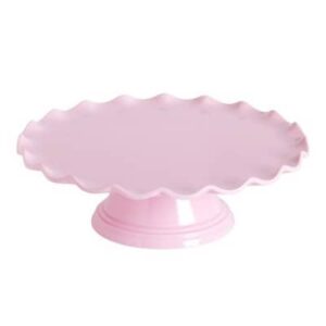 Roze taartplateau met golfjes Ø27,5cm