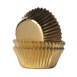 Cupcake cups mini goud 35x21mm (36stuks)