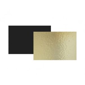Goud/zwartkarton rechthoek 13x29cm
