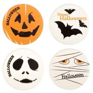 Plaatje halloween 3,8cm 4/set