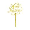 Taarttopper Happy New Year goud