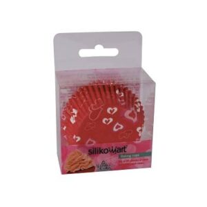 Cupcake cups Hearts, met mooie hartjes 50x33mm (50 stuks)