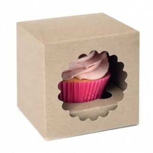 Cupcake box voor 1 cupcake eco-line kraft H9cm