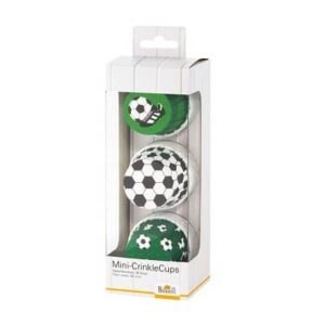 Mini crinkle cups voor muffins Voetbal 5cm