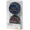 Cups voor muffins/cupcakes 'Happy Birthday', blauw 7 cm