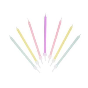 Lange pastel kaarsjes 10cm (16 stuks)