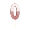 Oud roze glitterkaars #0 Talking Tables