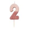 Oud roze glitterkaars #2 Talking Tables