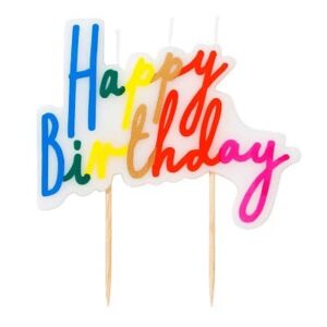 Party Time! Happy Birthday regenboog kaars
