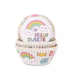 Cupcake cups Regenboog 50x33mm (50 stuks)