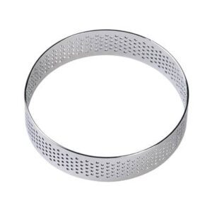 Geperforeerde taartring RVS Ø80mm h20mm