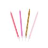 Lange roze kaarsjes 10cm (16 stuks)