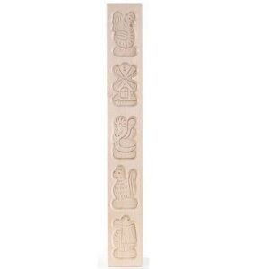 Speculaasplank met vijf figuren 50 x 6,5 cm