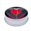 Stekerdoos hart, glad, 6delig