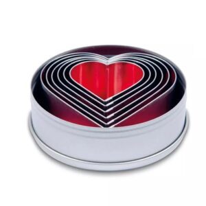 Stekerdoos hart, glad, 6delig