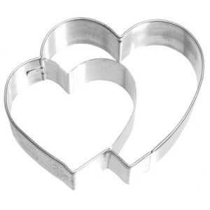 Uitsteker dubbel hart 6,5 cm
