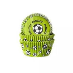 Cupcake cups voetbal 50x33mm (50stuks)