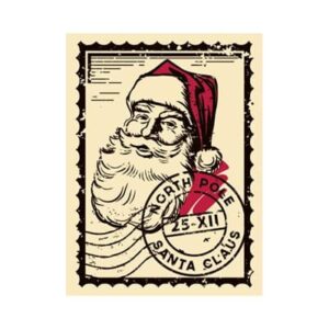 Postzegel Kerstman Chocolade (3 stuks/set)