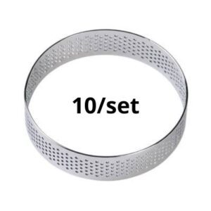 Geperforeerde taartring RVS Ø70mm h20mm 10/set